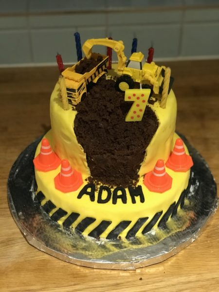 Construction Digger Cake Birthday